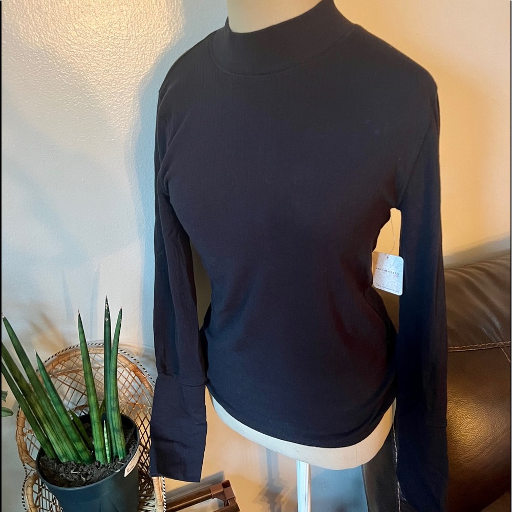 Free People Black Lounge Top